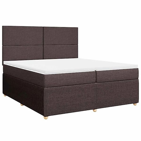 vidaXL Boxspringbett mit Matratze Dunkelbraun 200x200 cm Stoff 3292159 günstig online kaufen
