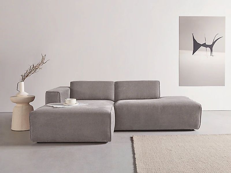 andas Ecksofa »Noord mit Kedernaht, Breite 227 cm, L-Form« Cord, Struktur, günstig online kaufen