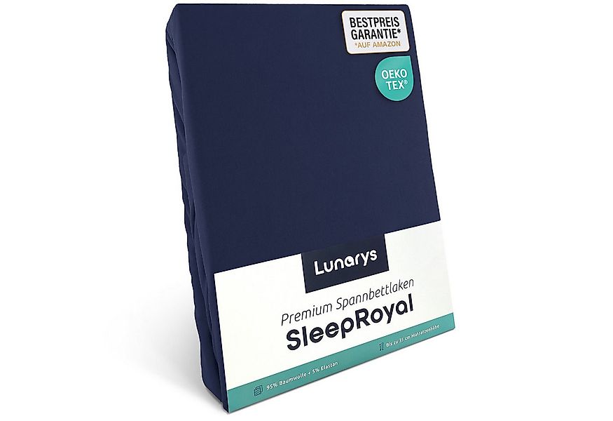 Lunarys Spannbettlaken SleepRoyal, Jersey-Elasthan, Gummizug: rundum, (1 St günstig online kaufen