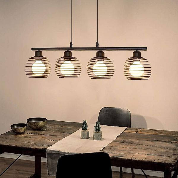 Nettlife Pendelleuchte Schwarz Esstisch Vintage Metall E27 Hängelampe Retro günstig online kaufen