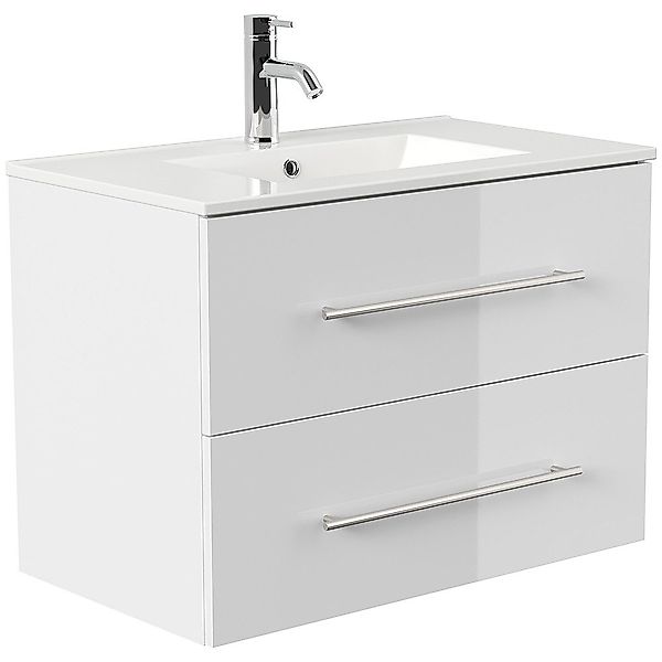 Lomadox Waschtisch HARLINGEN-02, 80cm breit, Keramikwaschbecken, günstig online kaufen