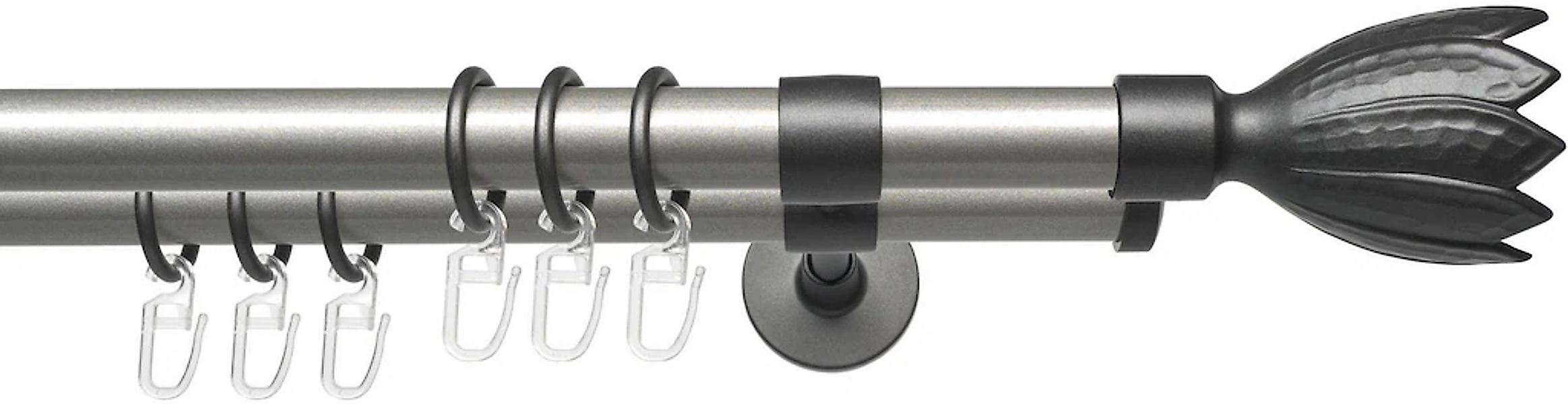 Liedeco Gardinenstange "Lan Flower" Ø 20 mm 2 läufig-läufig Fixmaß 2-läufig günstig online kaufen