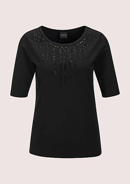 MADELEINE Kurzarmshirt "Blusenshirt Elegantes Oberteil mit Strass-Details" günstig online kaufen