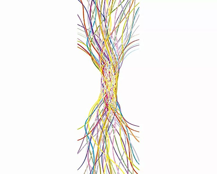 Dekopanel "Kabelgewirr" 1,00x2,80 m / Glattvlies Perlmutt günstig online kaufen