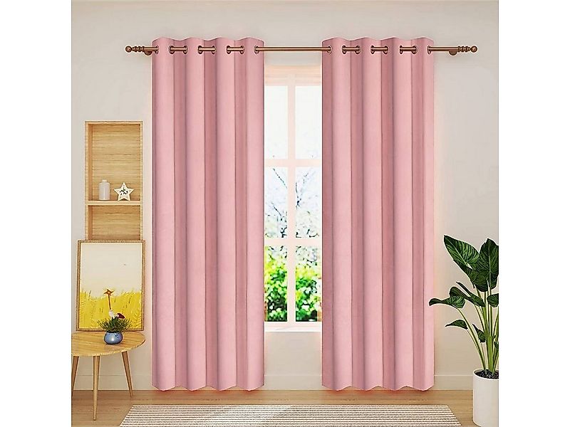 Woltu Verdunkelungsvorhang (2 St), Stangendurchzug, verdunkelnd, mit Ösen b günstig online kaufen