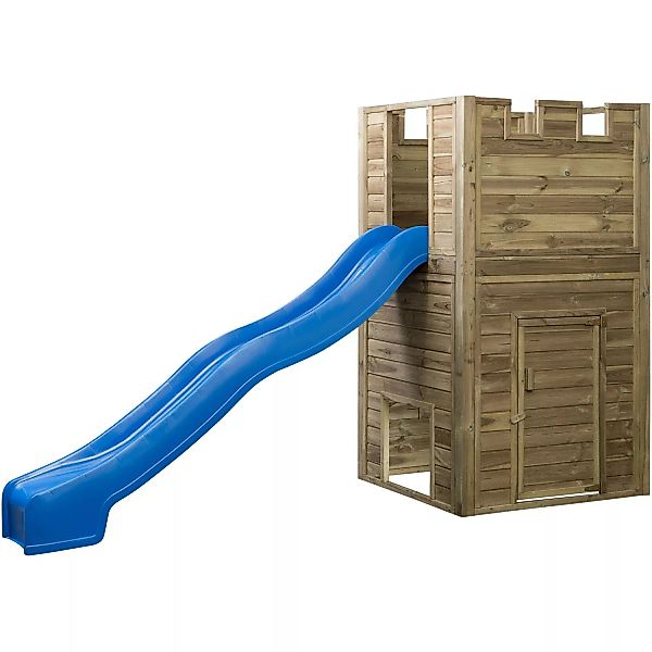 SwingKing Spielturm Lancelot mit Rutsche Blau 110 cm x 110 cm x 195 cm günstig online kaufen