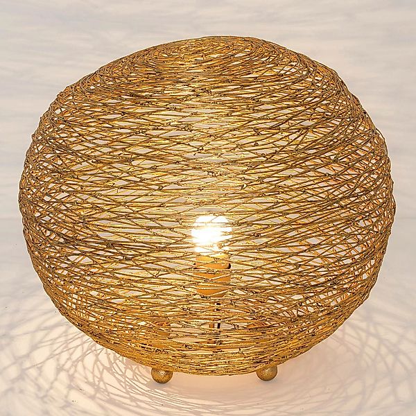 Tischleuchte Campano gold, 40 cm Durchmesser günstig online kaufen