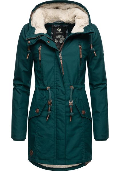 Ragwear Wintermantel "Elsie" stylischer Winterparka mit Kapuze und Teddyfle günstig online kaufen