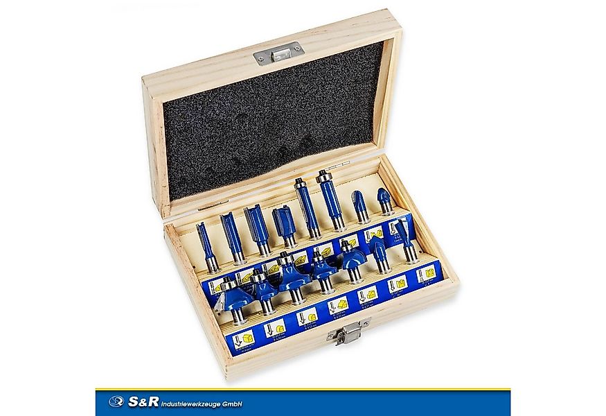 S&R Fräsbohrer HM, Holzfräs-Bits mit 8mm Schaft, Holzkoffer, geschmiedeter günstig online kaufen