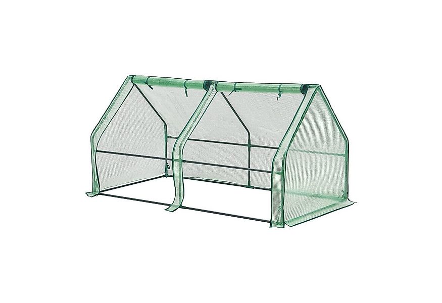 en.casa Gewächshaus, »Nissewaard« Mini Gewächshaus 180x90x90cm Stahl PE-Git günstig online kaufen