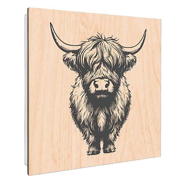 Banjado Großer Schlüsselbox Holz 30x30cm Weiß Scharnier Rechts 50 Haken Sch günstig online kaufen
