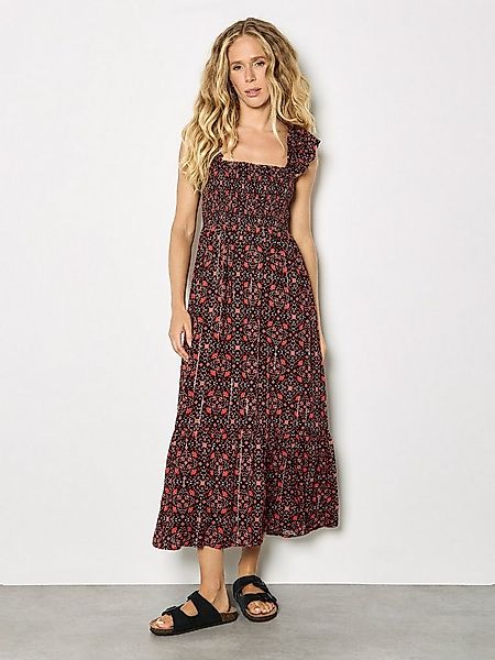 Apricot Midikleid Folk Floral Metallic Midi-Kleid günstig online kaufen