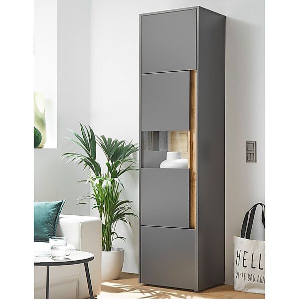 Lomadox Vitrine CRISP-61 Wotan Eiche Nb. günstig online kaufen
