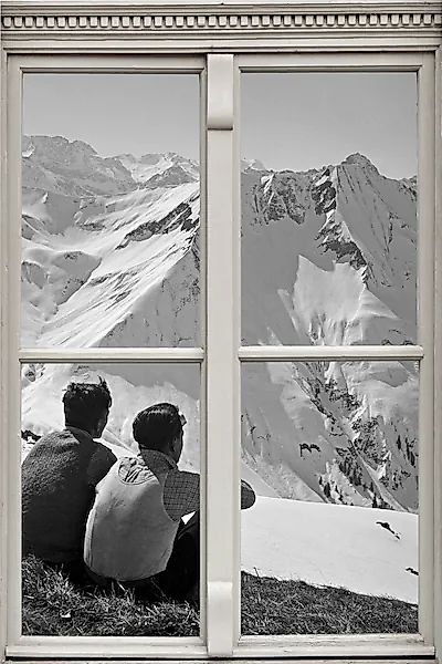 queence Wandsticker »Berge« Wandsticker, Wandbild, selbstklebend, 3D, Fenst günstig online kaufen