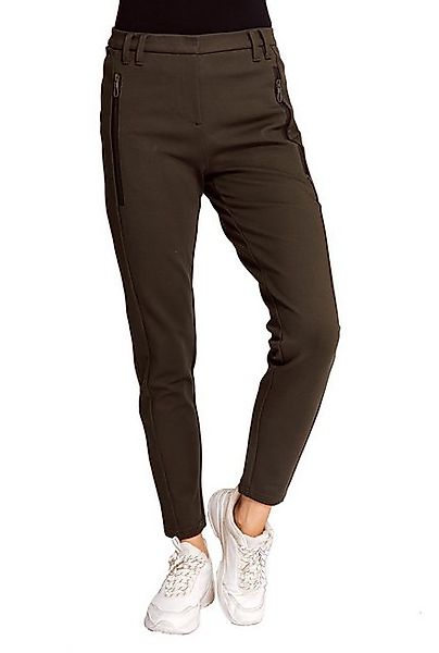 Zhrill Chinos Stoffhose CHIARA Dark Olive (0-tlg) angenehmer Tragekomfort günstig online kaufen