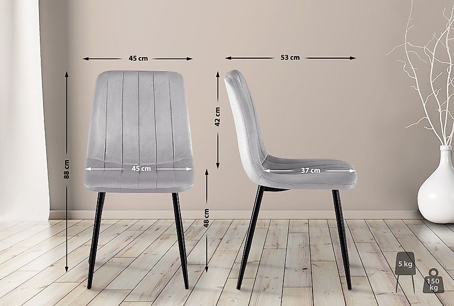CLP Esszimmerstuhl Dijon (4er Set), gepolstert, günstig online kaufen