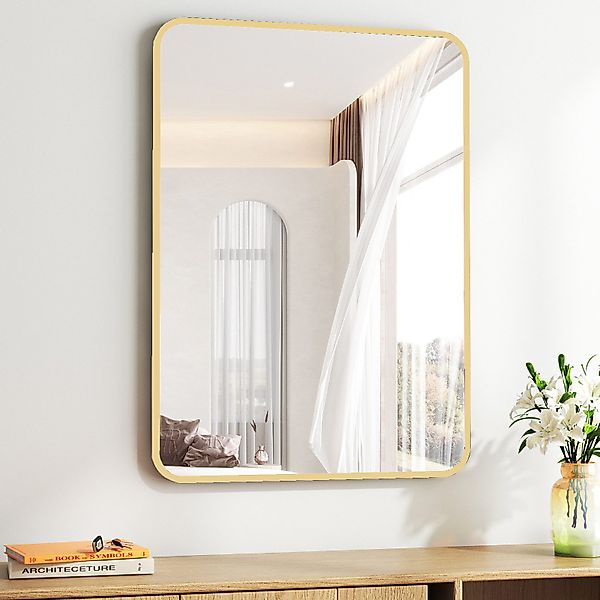 Hopibath Spiegel Gold Spiegel Badezimmer Badspiegel günstig online kaufen