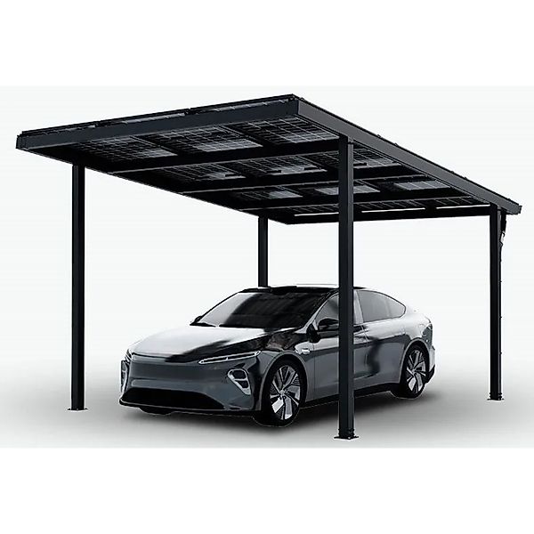 Jet-Line Solar Carport Aluminium Anthrazit für 1 Fahrzeug ohne Module günstig online kaufen