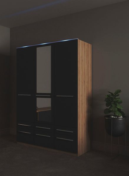 priess Kleiderschrank "Schrank Garderobe Wäscheschrank Barcelona in 5 Breit günstig online kaufen