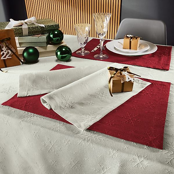 REDBEST Platzset Tischset "Snowflake" 2er-Pack, bügelleicht günstig online kaufen