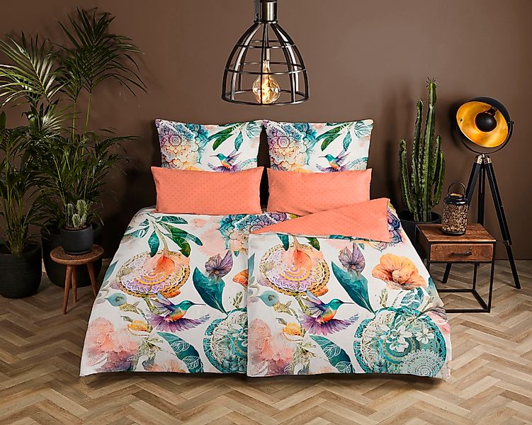 hip Wendebettwäsche »BERNICE« 3 Stk. tlg. Mako-Satin, 135x200, Reißverschlu günstig online kaufen