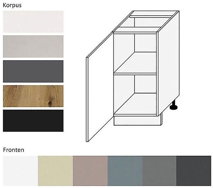 Feldmann-Wohnen Unterschrank Kvantum (1-türig, 1 Fach, günstig online kaufen