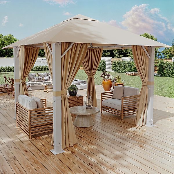 GUNJI Pavillon Großes 3*3/3/3/4M wasserdichtes Gartenzelt günstig online kaufen