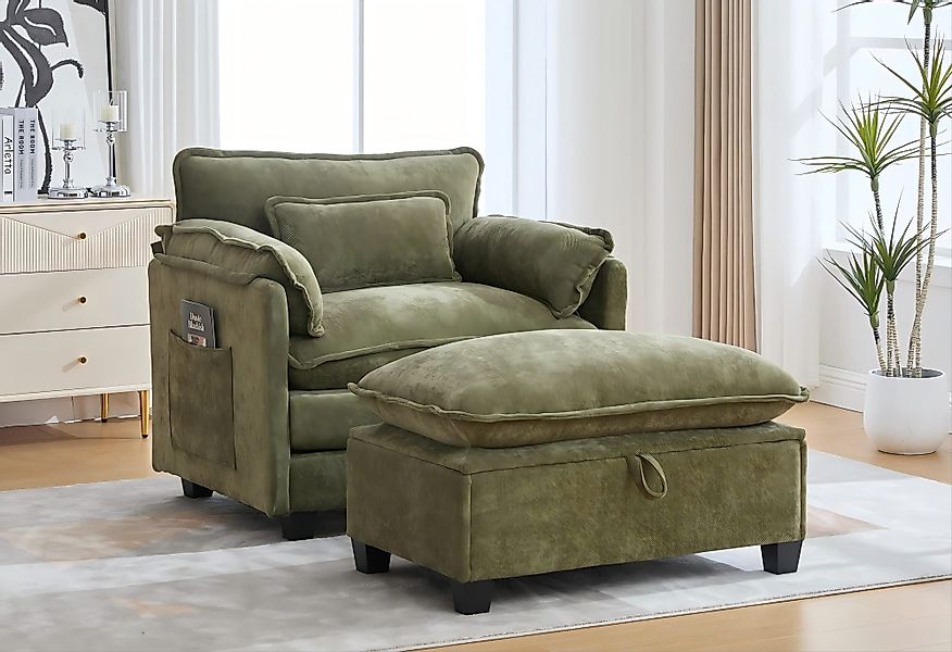 LVHOM XXL-Sessel Großer Samtsessel Set mit günstig online kaufen