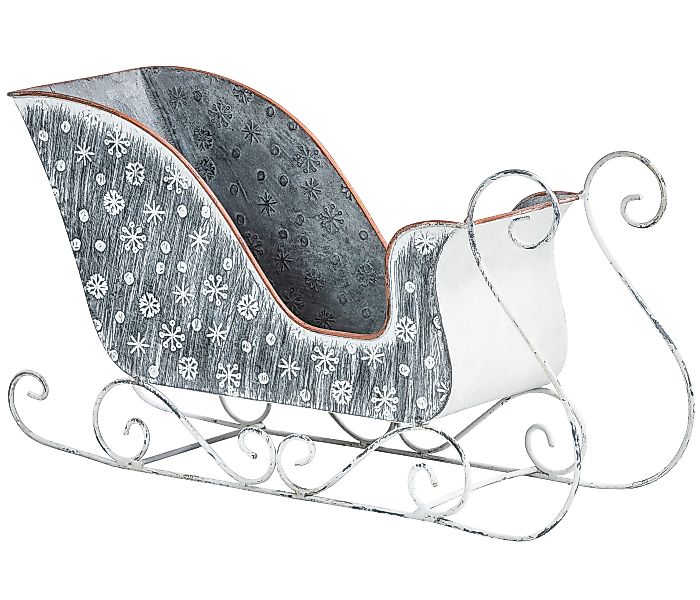 Dehner Weihnachtsfigur Schlitten für Weihnachtsdekoration, Metall, günstig online kaufen