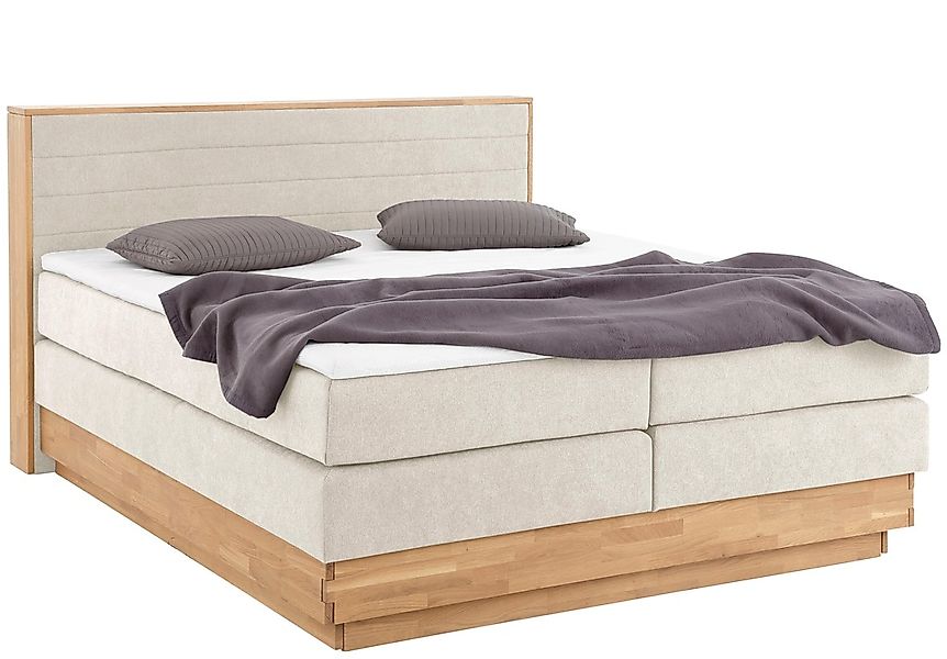 Home affaire Boxspringbett Cavan, Eiche, inkl. Bettkasten & Topper, verschi günstig online kaufen