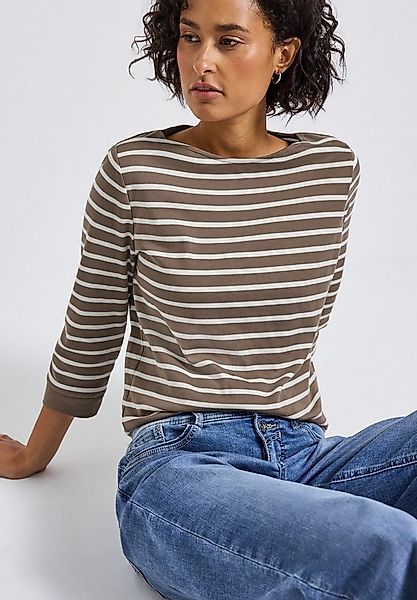 STREET ONE 3/4-Arm-Shirt LTD QR Basic Sommershirt im Ringel-Streifen-Look günstig online kaufen