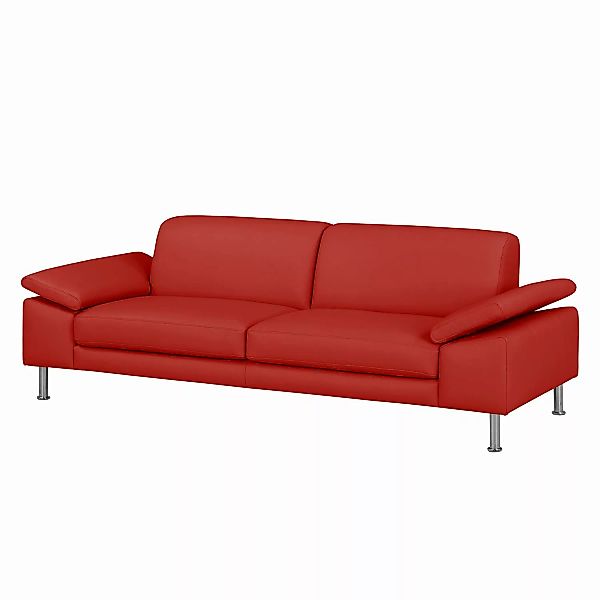 home24 Fredriks Sofa Termon IV 3-Sitzer Rot Echtleder 232x82x90 cm (BxHxT) günstig online kaufen