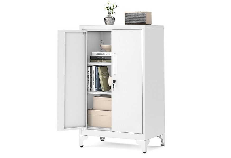 SONGMICS Aktenschrank Mehrzweckschrank, Büroschrank mit 2 Türen Schrank abs günstig online kaufen