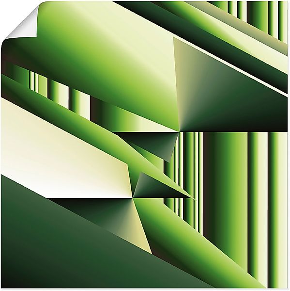Artland Poster "Grüner Bambus Modern Art", Muster, (1 St.), als Alubild, Le günstig online kaufen