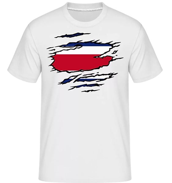 Ripped Flag Costa Rica · Shirtinator Männer T-Shirt günstig online kaufen