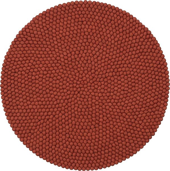 myfelt Wollteppich Lora Filzkugelteppich rund, 100% reine Schurwolle, in ve günstig online kaufen