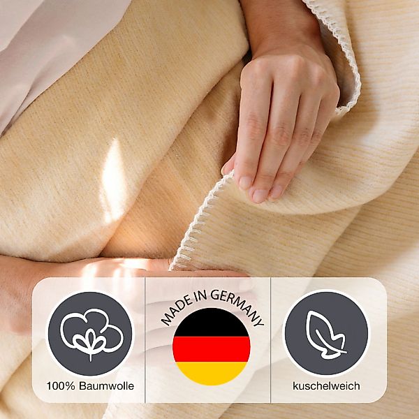 Wohndecke Wohndecke Lausanne, IBENA, in schlichtem Melange-Look günstig online kaufen