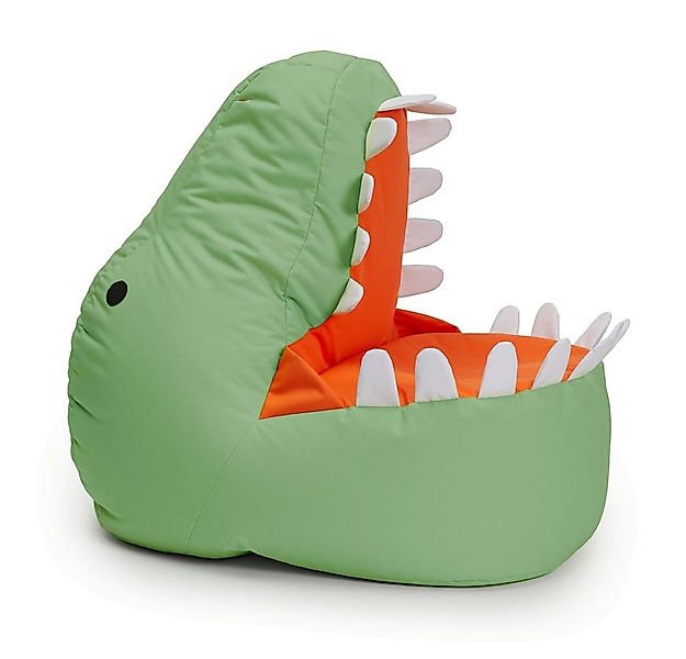 Lumaland Sitzsack Kinder Dino Kissen 90x90x70 cm (1 St), Sitzkissen, Kinder günstig online kaufen