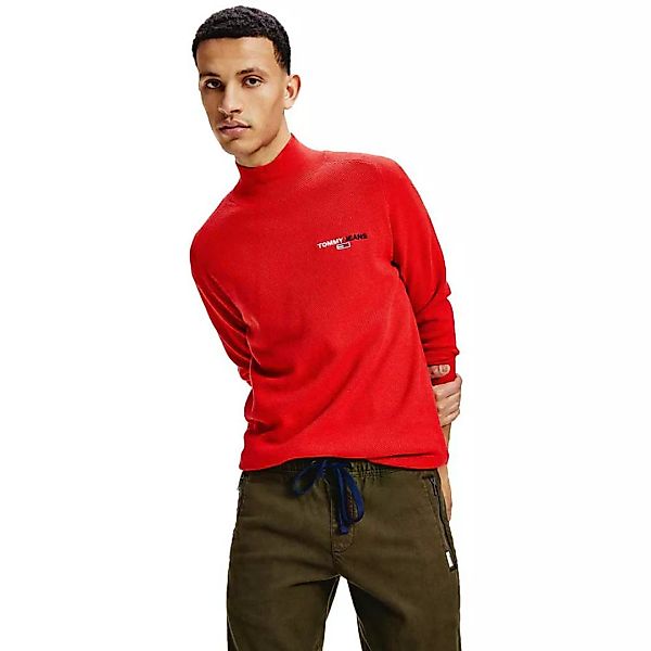 Tommy Jeans Small Logo Pullover XL Deep Crimson Heather günstig online kaufen
