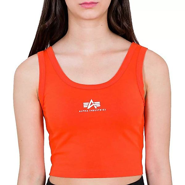 Alpha Industries Basic Crop Ärmelloses T-shirt S Atomic Red günstig online kaufen