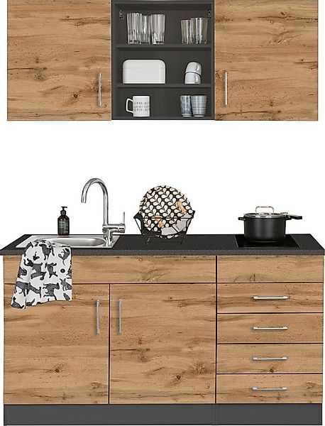 KOCHSTATION Pantryküche KS-Mali, Breite 150 cm, wahlweise mit E-Geräten günstig online kaufen