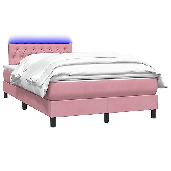 vidaXL Bett Boxspringbett mit Matratze Rosa 120x220 cm Samt günstig online kaufen