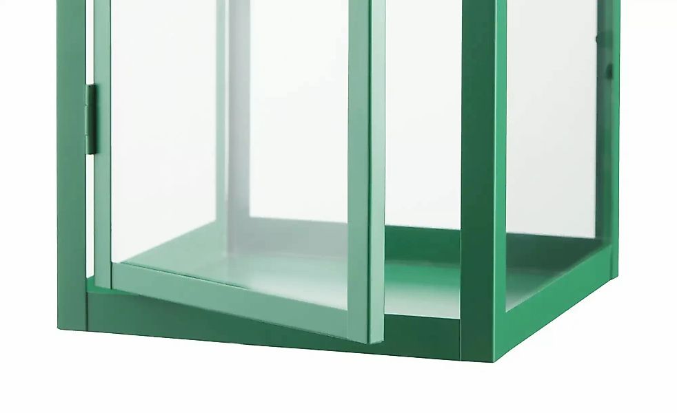 HOME STORY Laterne   ¦ grün ¦ Metall ¦ Maße (cm): B: 16,5 H: 41,5 T: 16.5 A günstig online kaufen