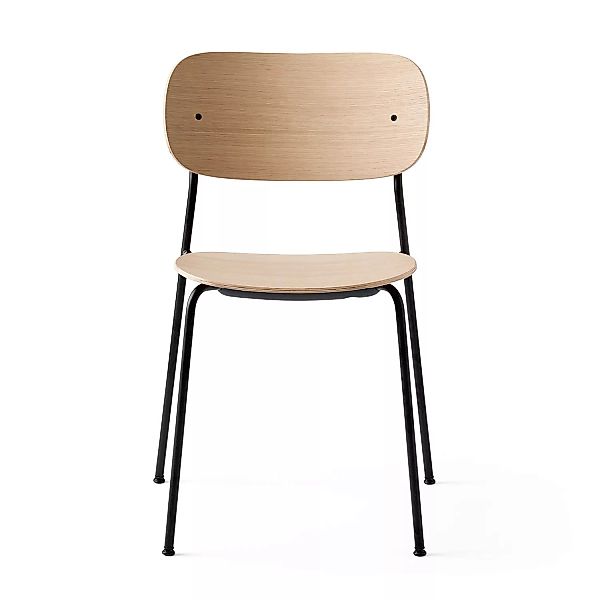 Menu - Co Dining Chair - eiche/BxHxT 50x85x49,5cm/Gestell schwarz pulverbes günstig online kaufen