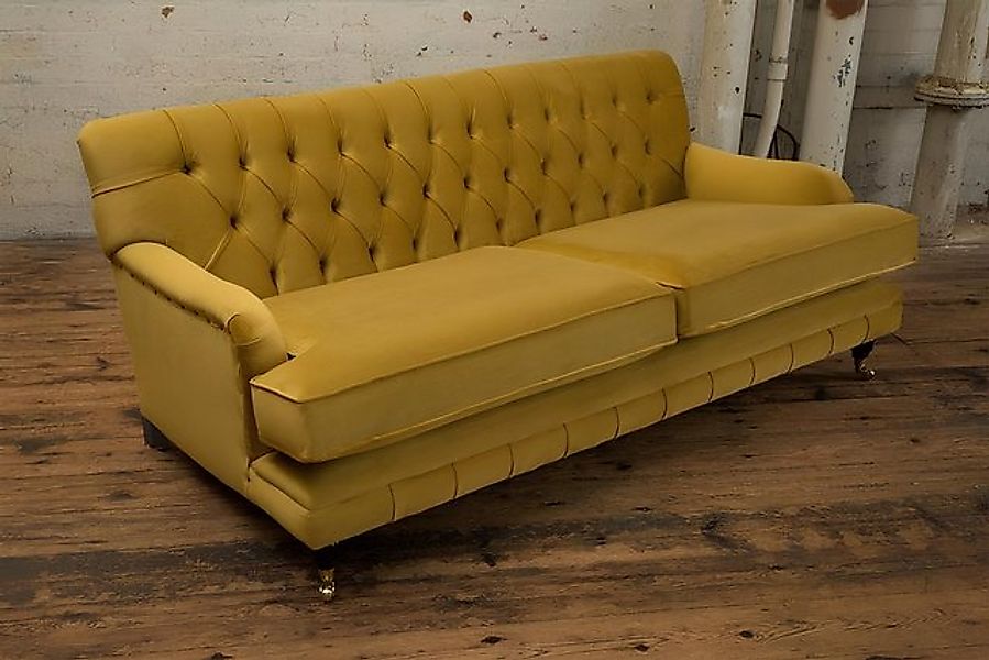 JVmoebel Sofa Gelbe Designer Sofa Couch Polster XXL 3 Sitzer Big Sofas Couc günstig online kaufen