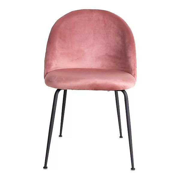Samt Stühle in Rosa Retro Design (2er Set) günstig online kaufen