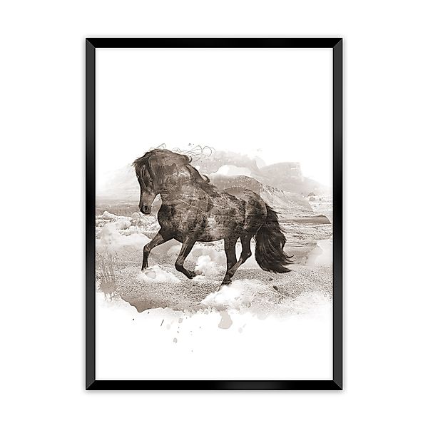 Poster Horse, 70 x 100 cm, Rahmen wählen: schwarz günstig online kaufen
