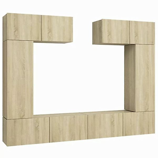 vidaXL TV-Schrank 6-tlg TV-Schrank-Set Sonoma Eiche Spanplatte günstig online kaufen