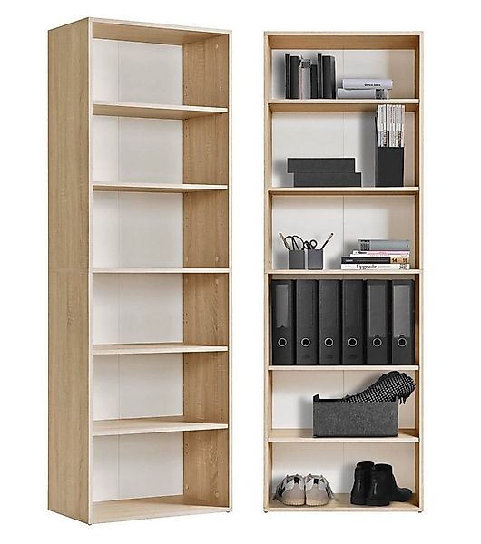 mokebo Bücherregal Der Bücherwurm, 60x180x34,5 cm, in Sonoma Eiche, Aktenre günstig online kaufen