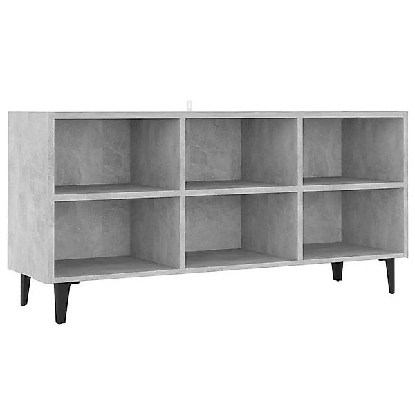vidaXL TV-Schrank TV-Schrank mit Metallbeinen Betongrau 103,5x30x50 cm Lowb günstig online kaufen